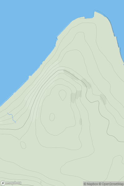 Thumbnail image for Tower Hill [Ayr to the River Clyde] showing contour plot for surrounding peak